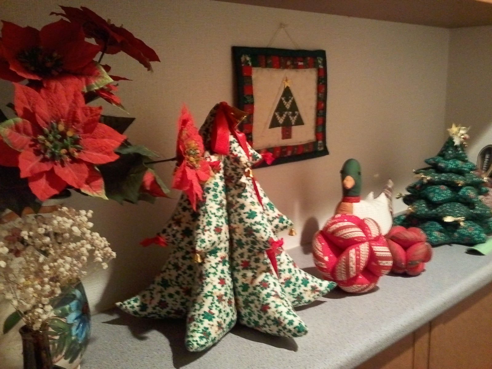 クリスマスの手作りインテリア雑貨 小物など飾り やり過ぎた 笑 布と綿だらけ アイテム宝庫777